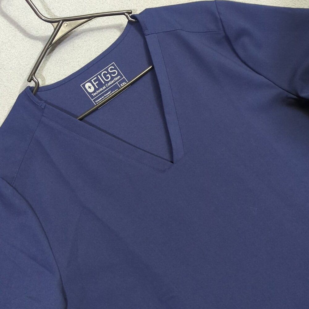 Figs Shirt Women's XXL Blue Casma Three Pocket Scrub Top